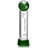 Luz Globe Award on Base - Green/Silver