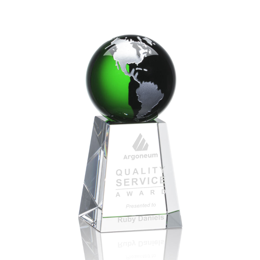 Heathcote Globe Award - Green/Silver — OPG851-GS