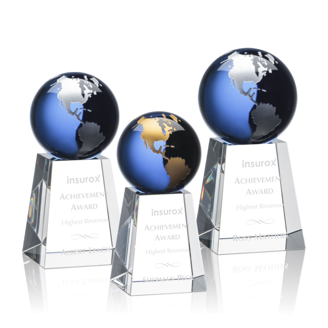 Heathcote Globe Award - Blue/Gold — OPG851-LG