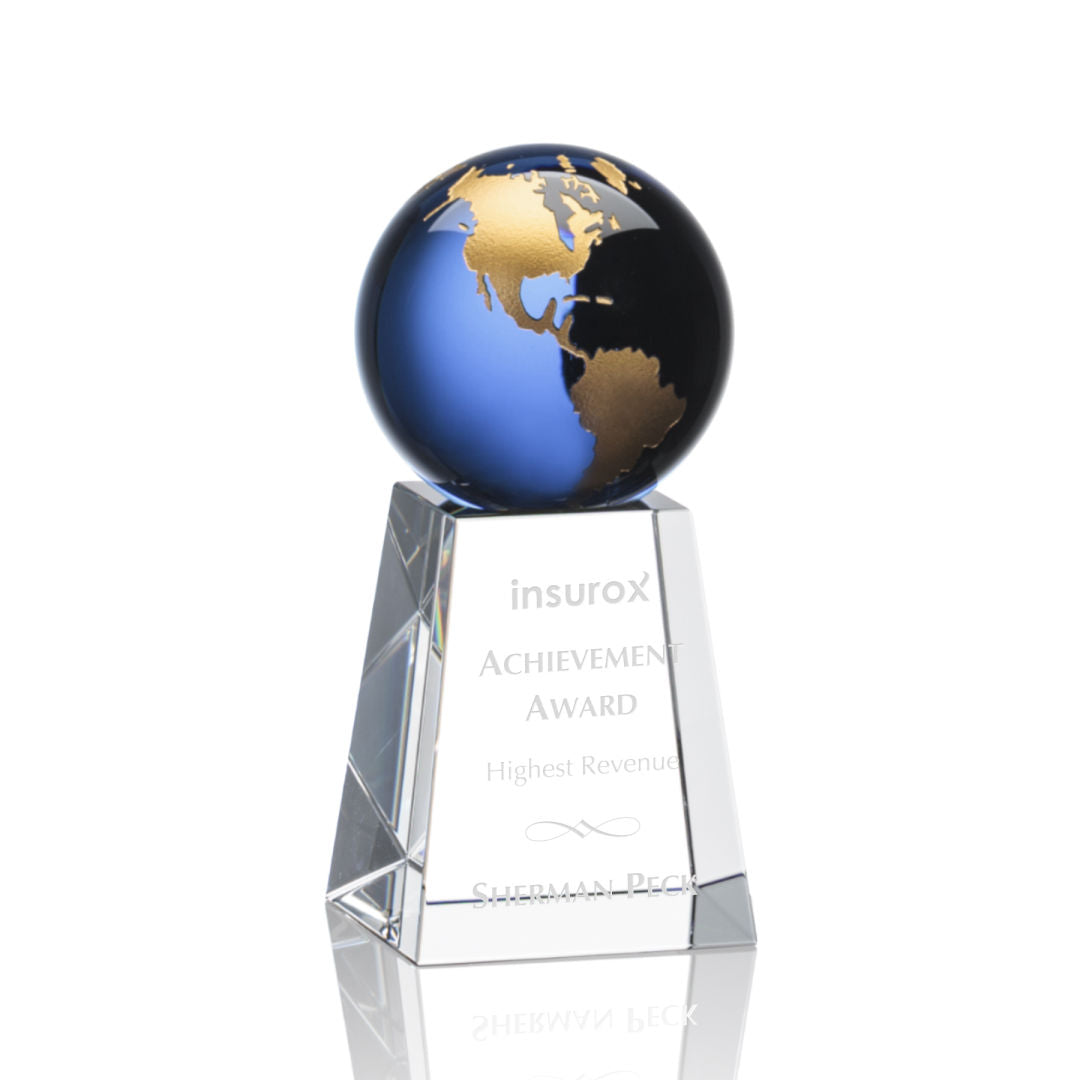 Heathcote Globe Award - Blue/Gold — OPG8511-LG