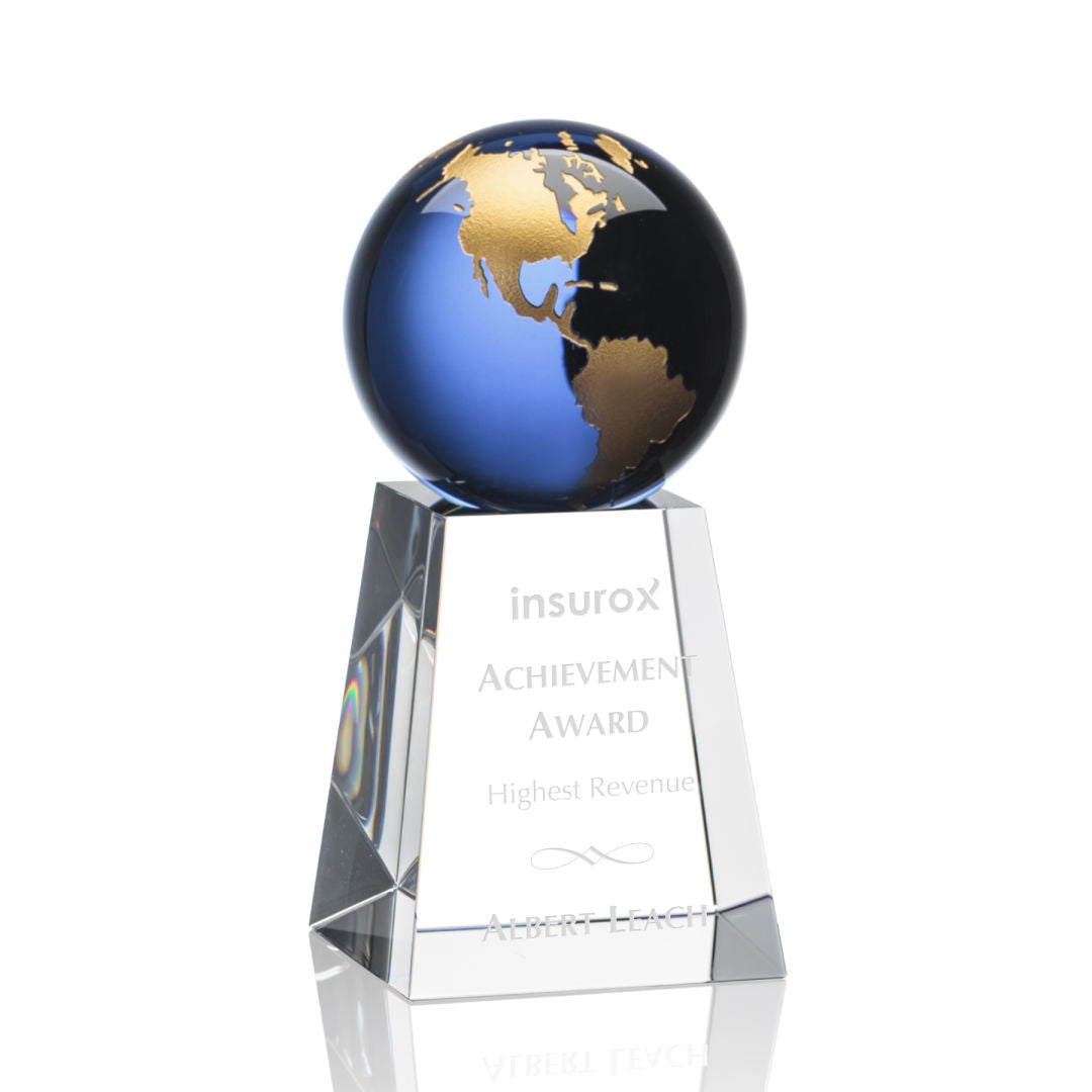 Heathcote Globe Award - Blue/Gold — OPG8512-LG