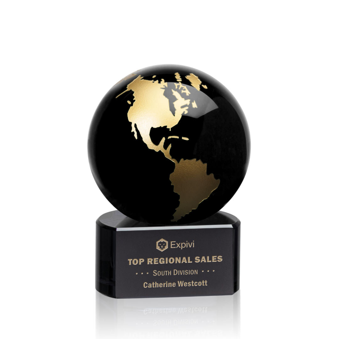 Marcana Globe Award - Black/Gold — OPG8542-KG