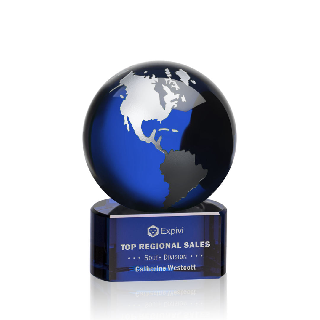 Marcana Globe Award - Blue/Silver — OPG8542-LS