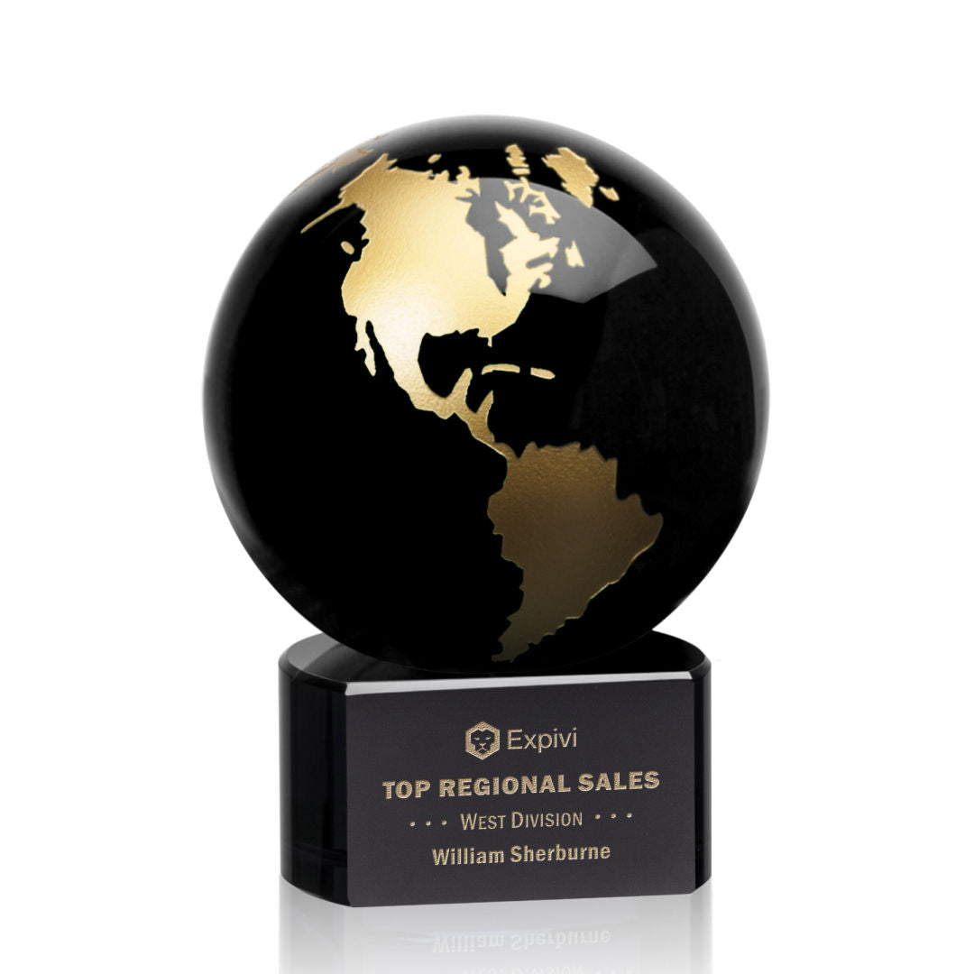 Marcana Globe Award - Black/Gold — OPG8543-KG