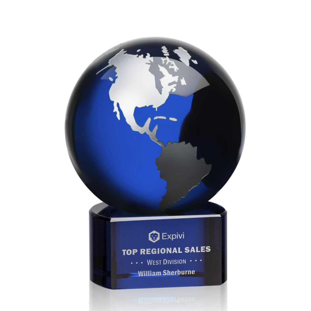 Marcana Globe Award - Blue/Silver — OPG8543-LS