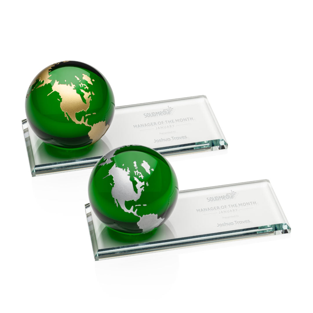 Fairfield Globe Award - Green — OPG8552-G