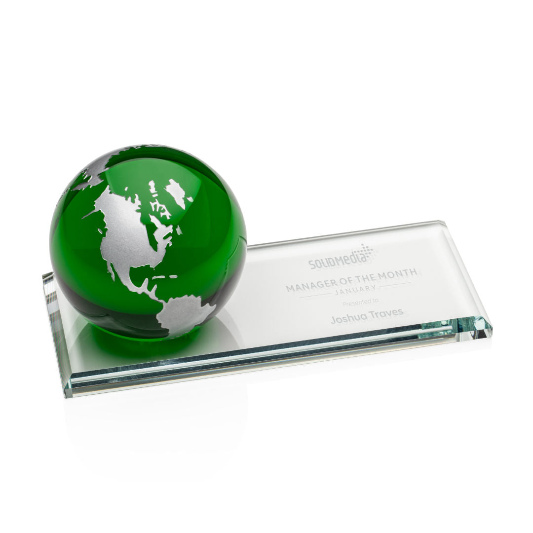 Fairfield Globe Award - Green — OPG8552-GS
