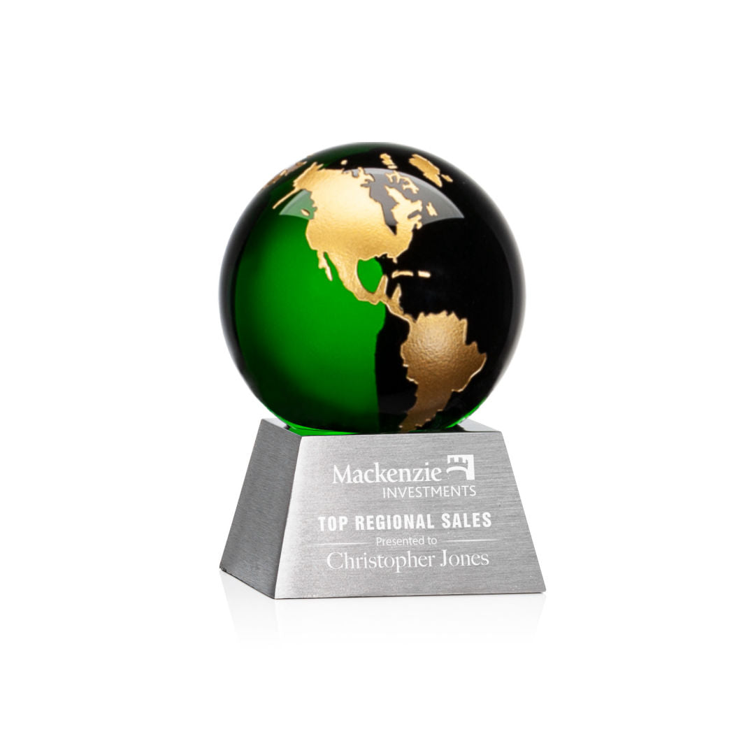 Ryegate Globe Award - Green/Gold — OPG8562-GG