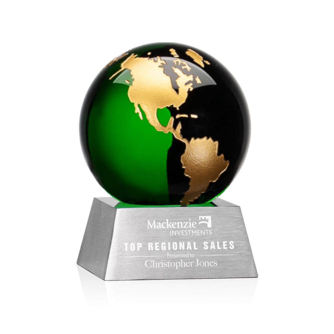 Ryegate Globe Award - Green/Gold — OPG8563-GG