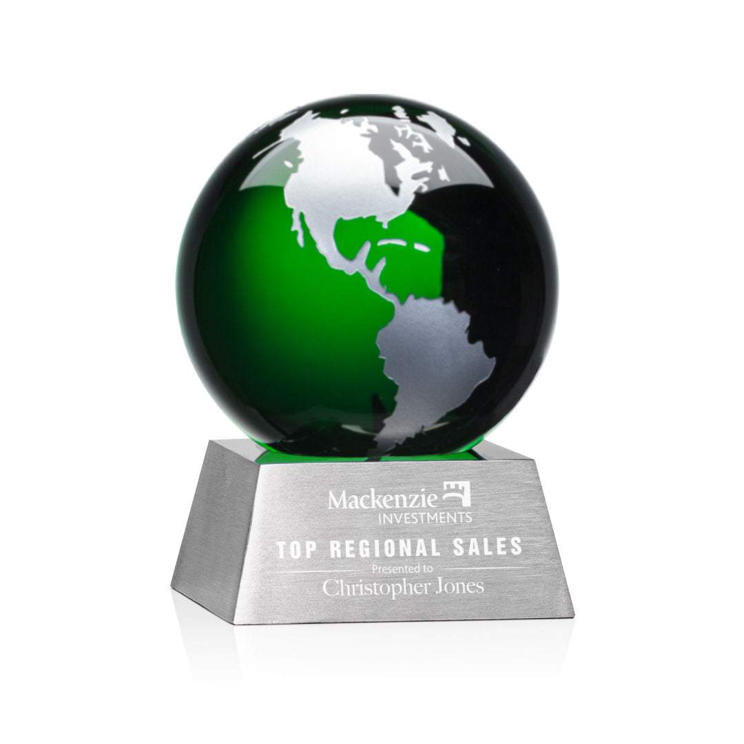 Ryegate Globe Award - Green/Silver — OPG8563-GS