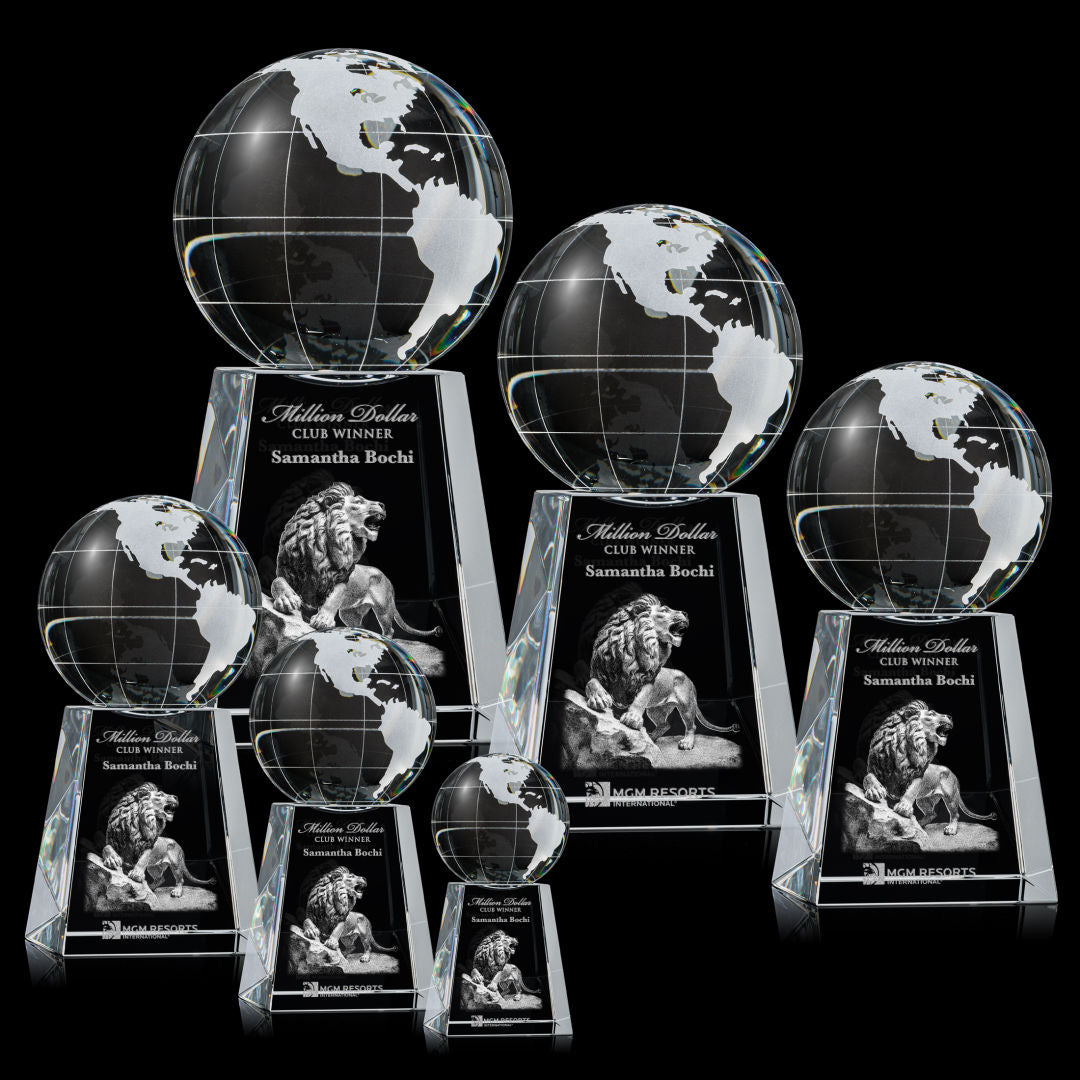 Globe on Tall Base 3D — OPGD79