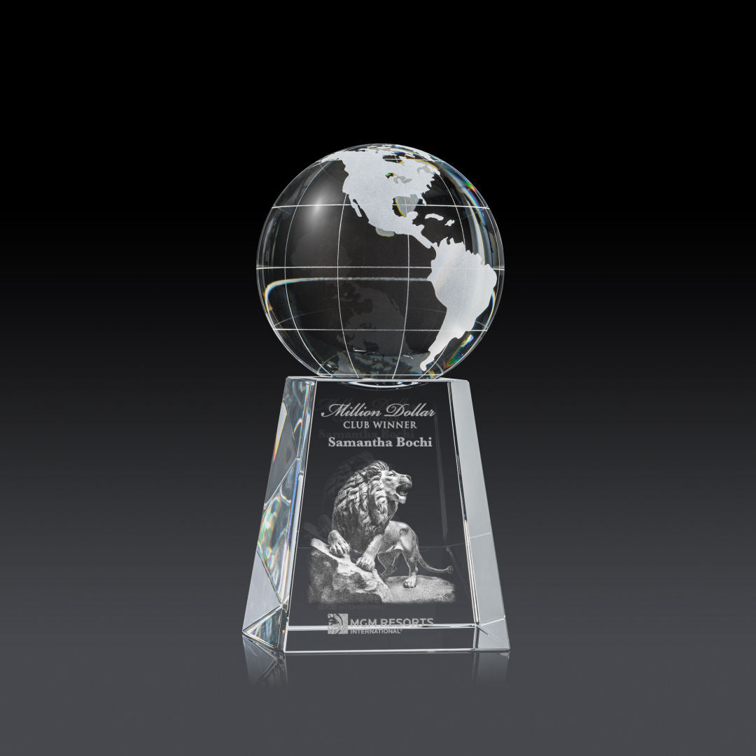 Globe on Tall Base 3D — OPGD792