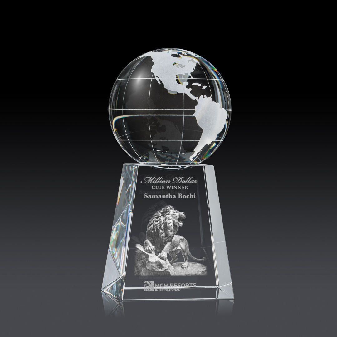 Globe on Tall Base 3D — OPGD793