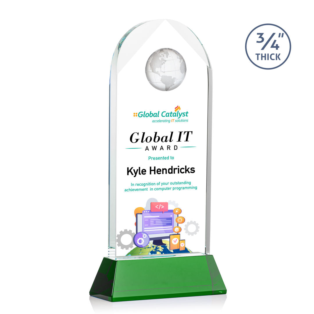 Blake Globe VividPrint™ Award on Newhaven - Green
