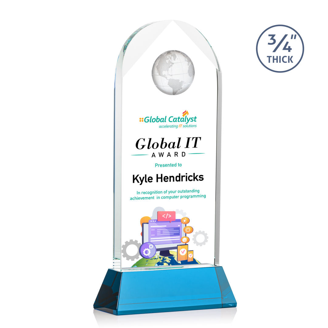 Blake Globe VividPrint™ Award on Newhaven  - Sky Blue