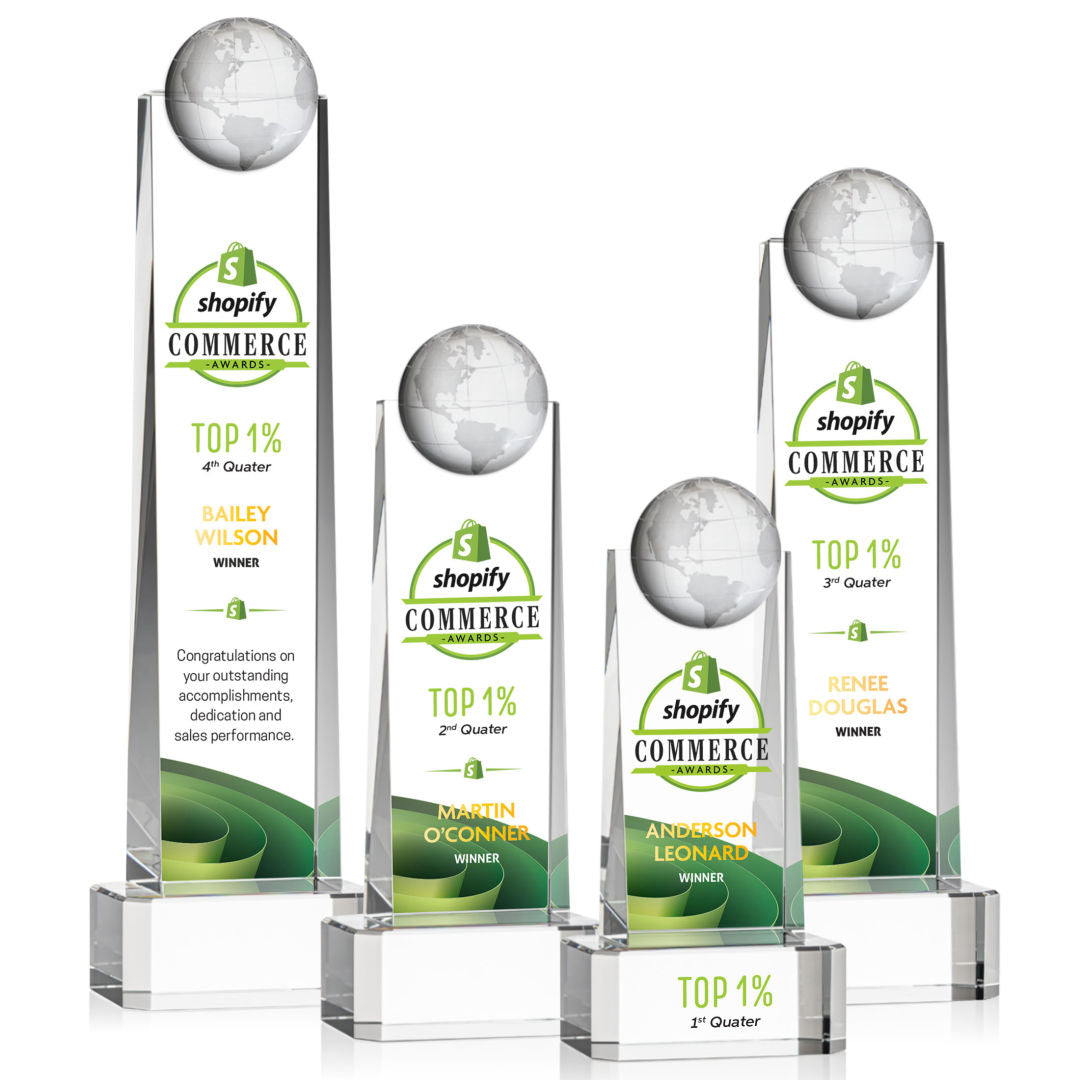 Sherbourne Globe VividPrint™ Award - Clear — OPGV36-C