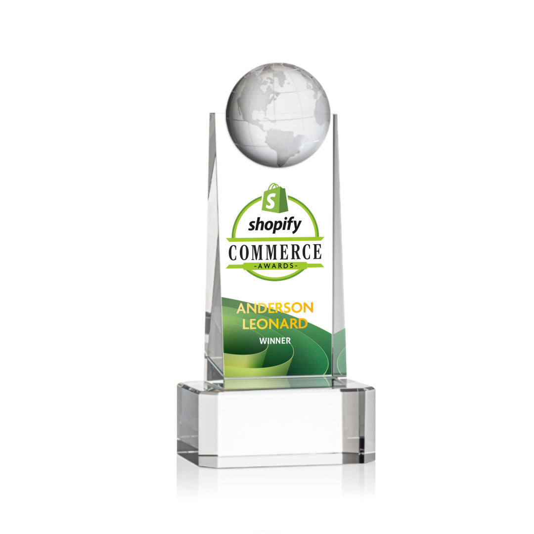 Sherbourne Globe VividPrint™ Award - Clear — OPGV361-C