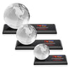 Globe VividPrint™ Award on Rectangle Base - Black