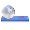 Globe VividPrint™ Award on Rectangle Base - Sky Blue