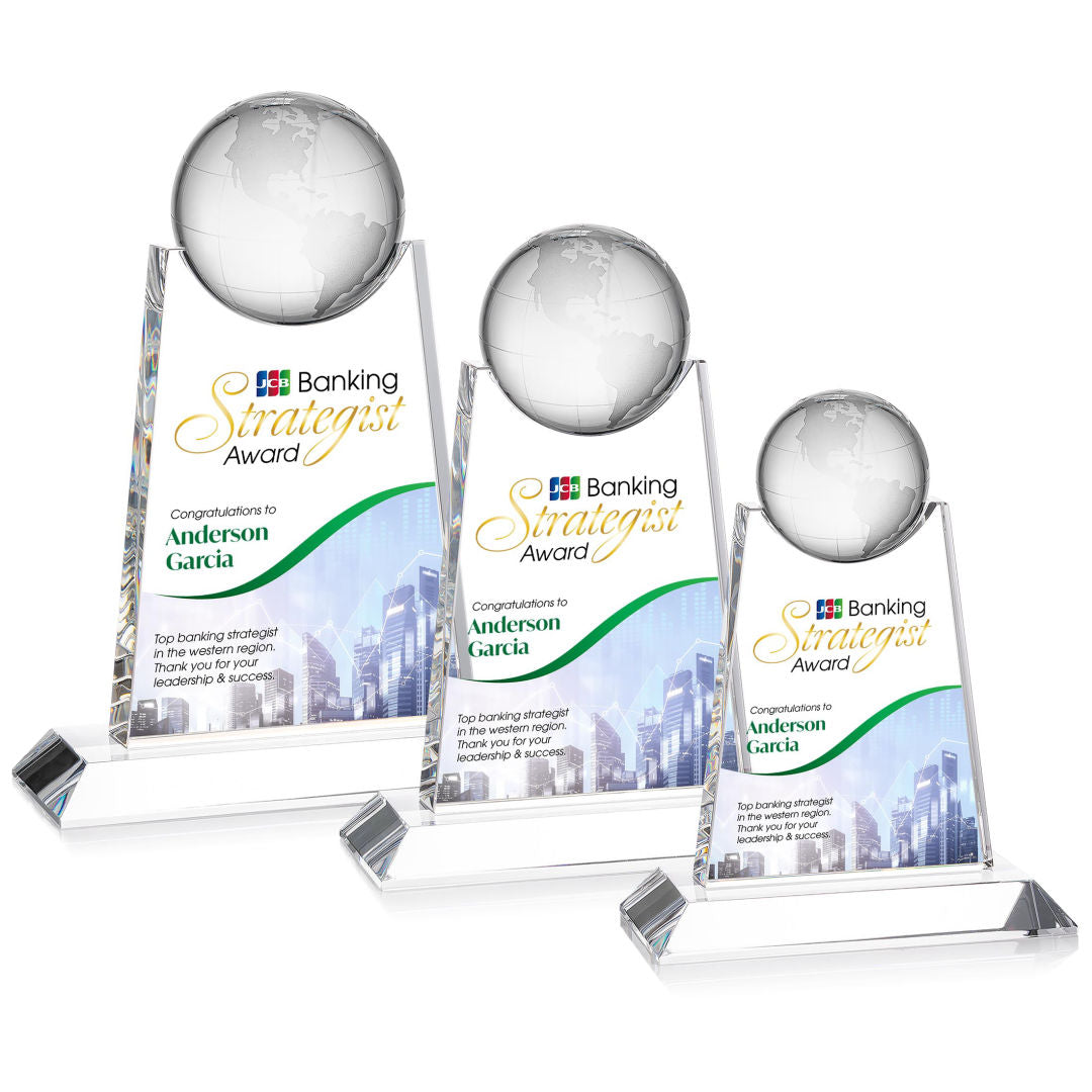 Netherford Globe VividPrint™ Award - Clear — OPGV650