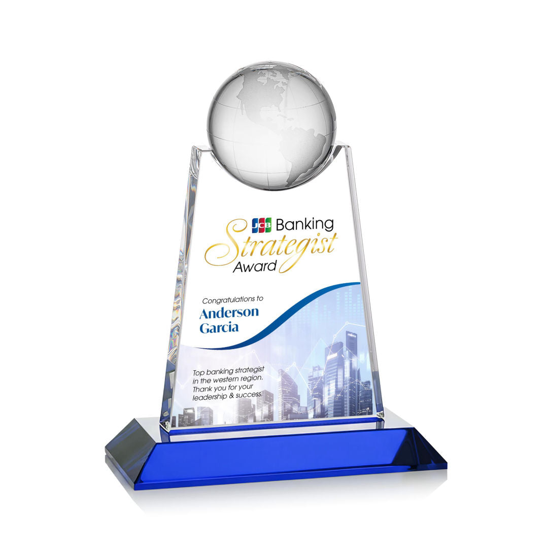 Netherford Globe VividPrint™ Award - Blue