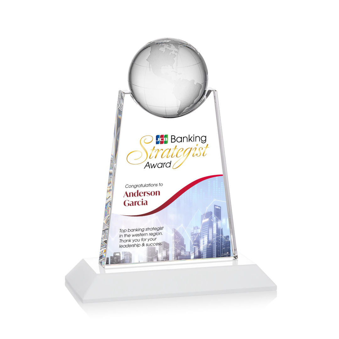 Netherford Globe VividPrint™ Award - White