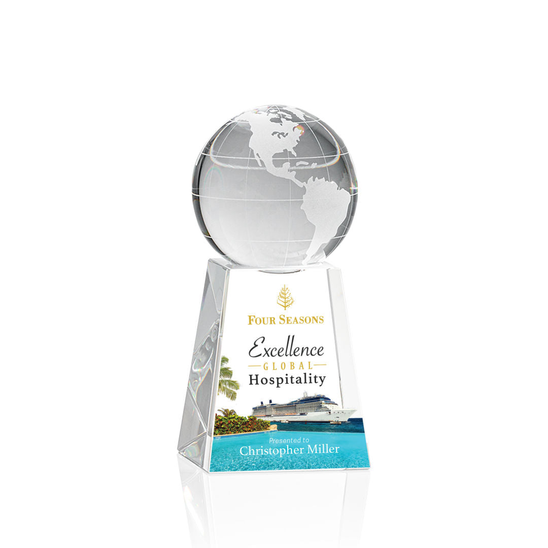 Globe on Tall Base VividPrint™ Award — OPGV792