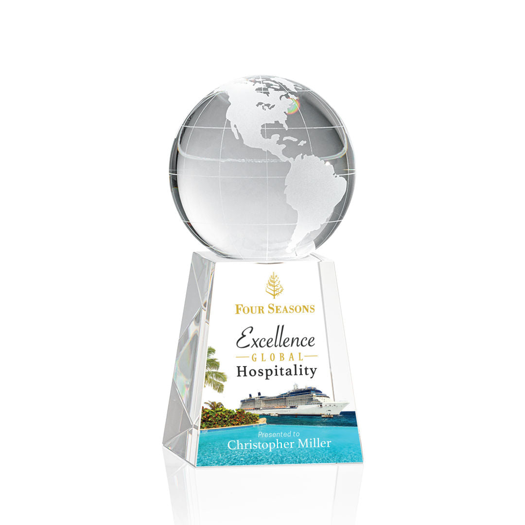 Globe on Tall Base VividPrint™ Award — OPGV793