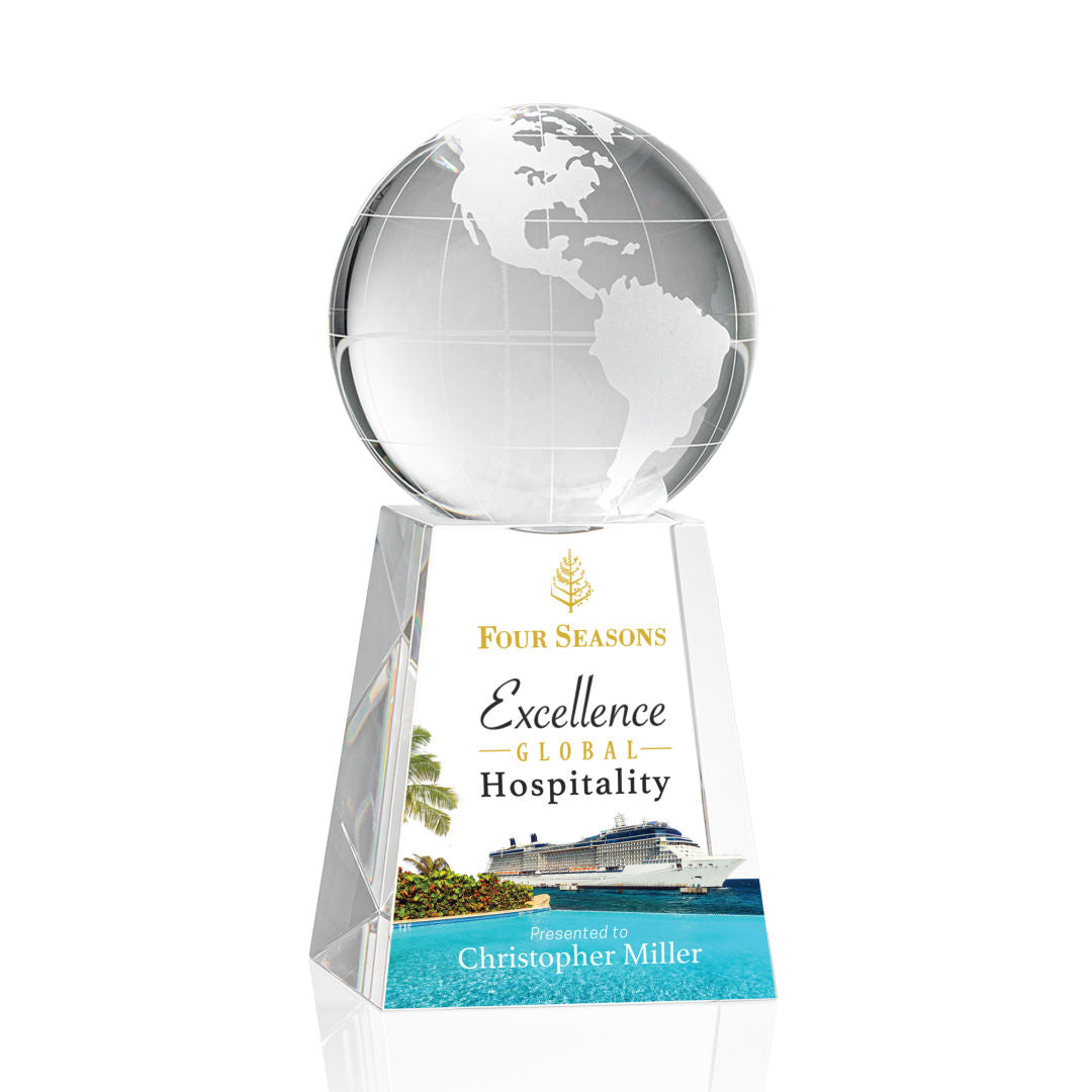 Globe on Tall Base VividPrint™ Award — OPGV794