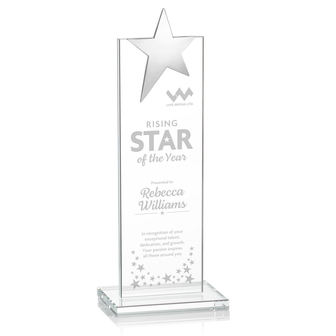 Bryanston Chrome Star Award - Clear — OPS213-C