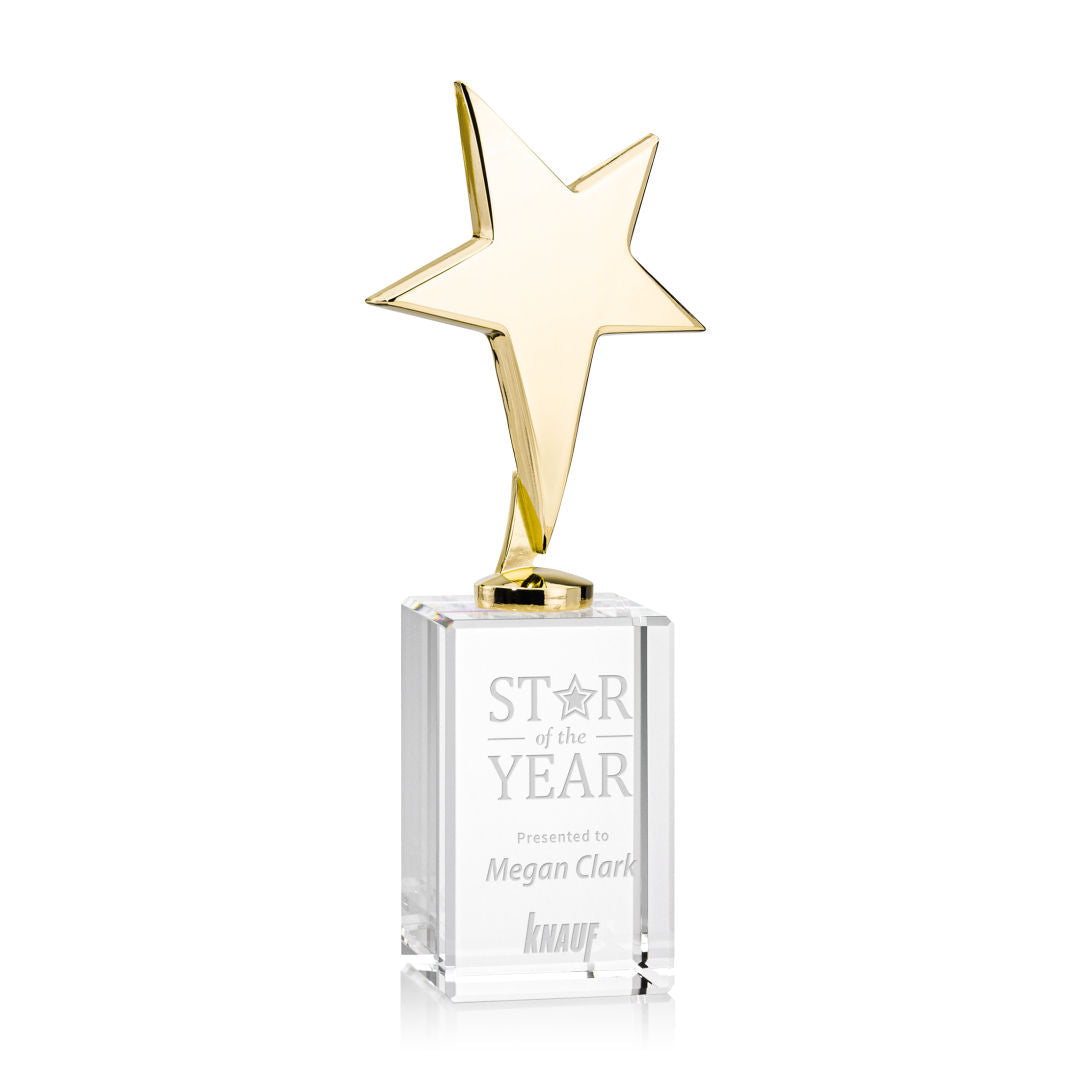 Tuscany Gold Star on Lexington Base - Clear — OPS3101-GLT