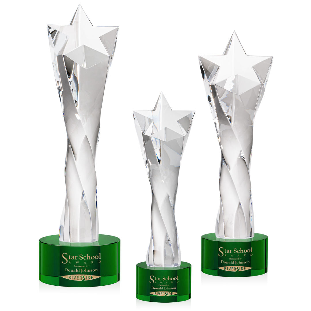 Arlington Star Award on Marvel Base - Green — OPS490-MG