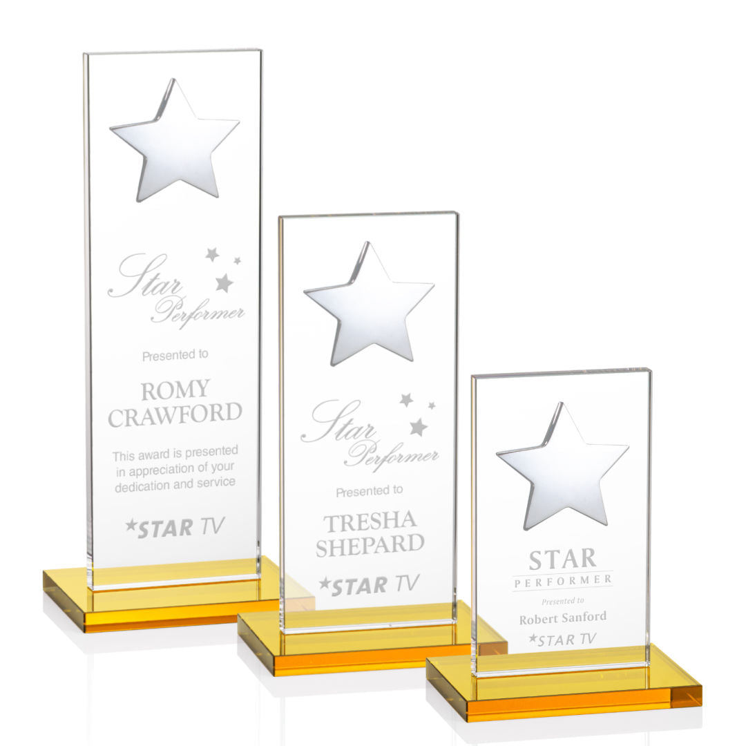 Dallas Star Award - Amber/Silver — OPS586_-SA