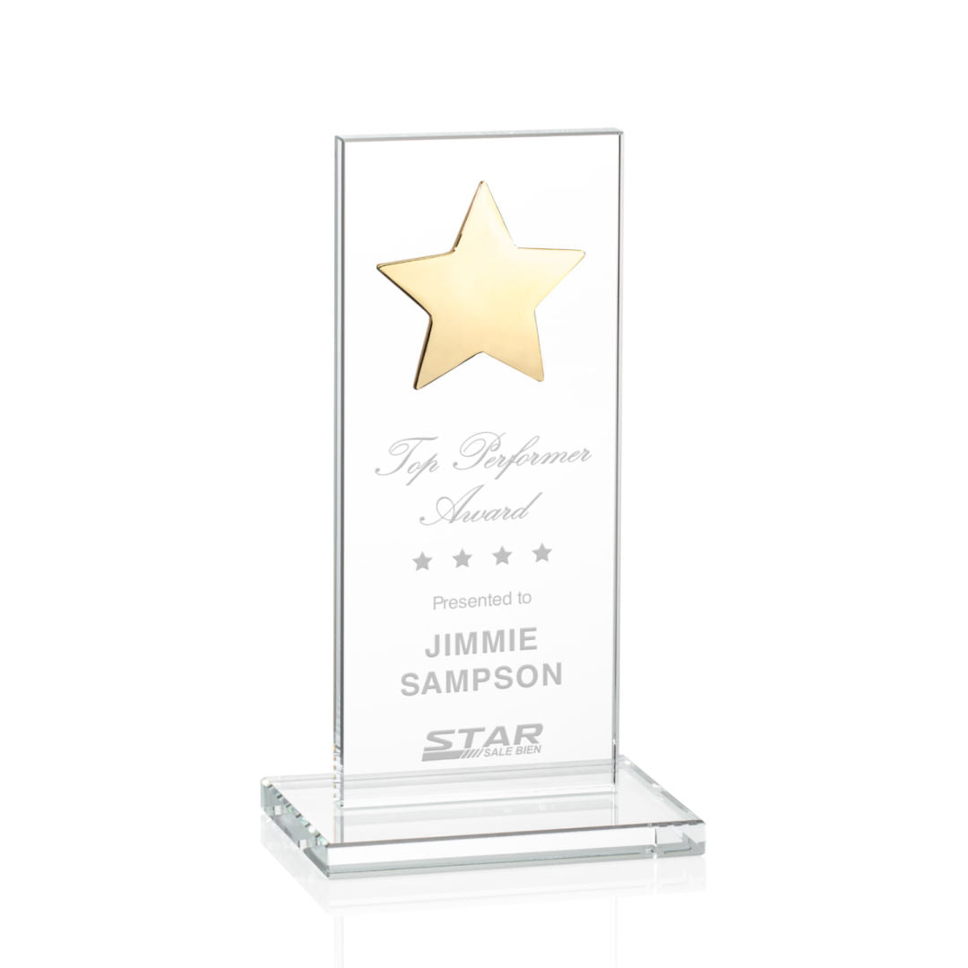 Dallas Star Award - Clear/Gold — OPS5862-G