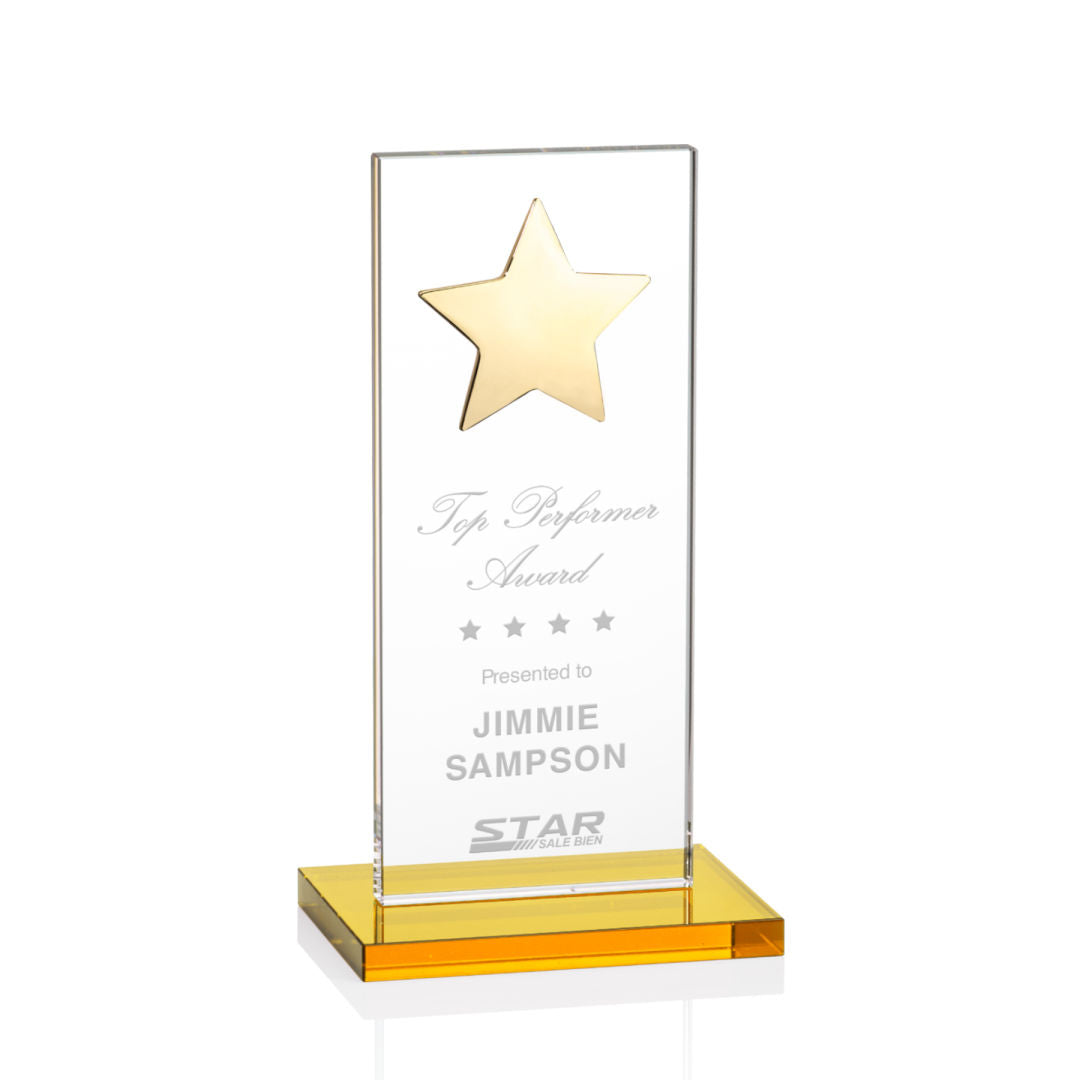 Dallas Star Award - Amber/Gold — OPS5862-GA