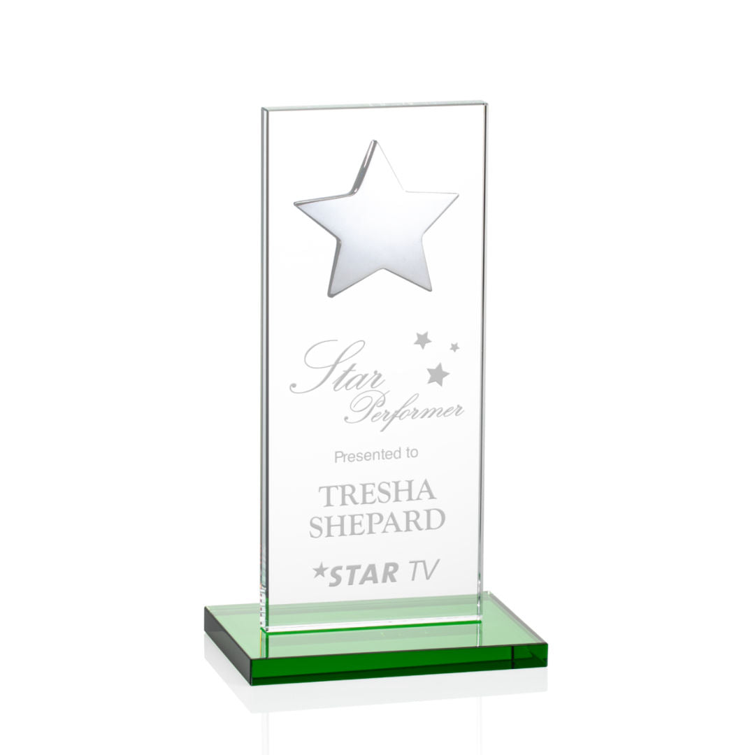 Dallas Star Award - Green/Silver — OPS5862-SG