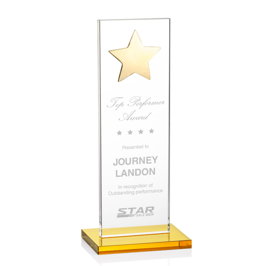 Dallas Star Award - Amber/Gold — OPS5863-GA