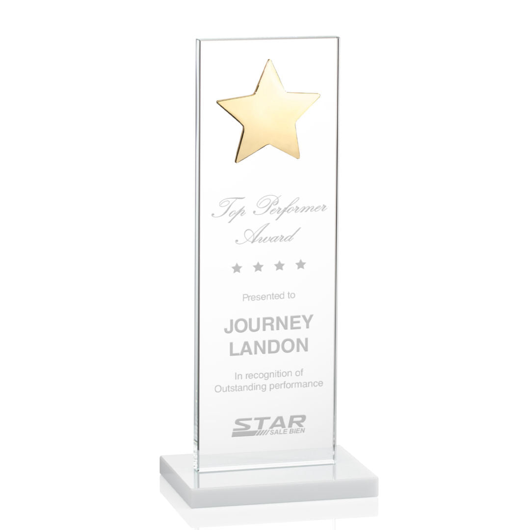 Dallas Star Award - White/Gold — OPS5863-GW