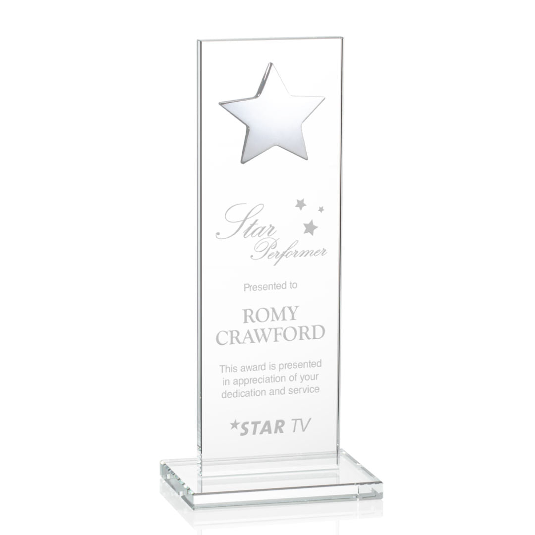 Dallas Star Award - Clear/Silver  — OPS5863-S