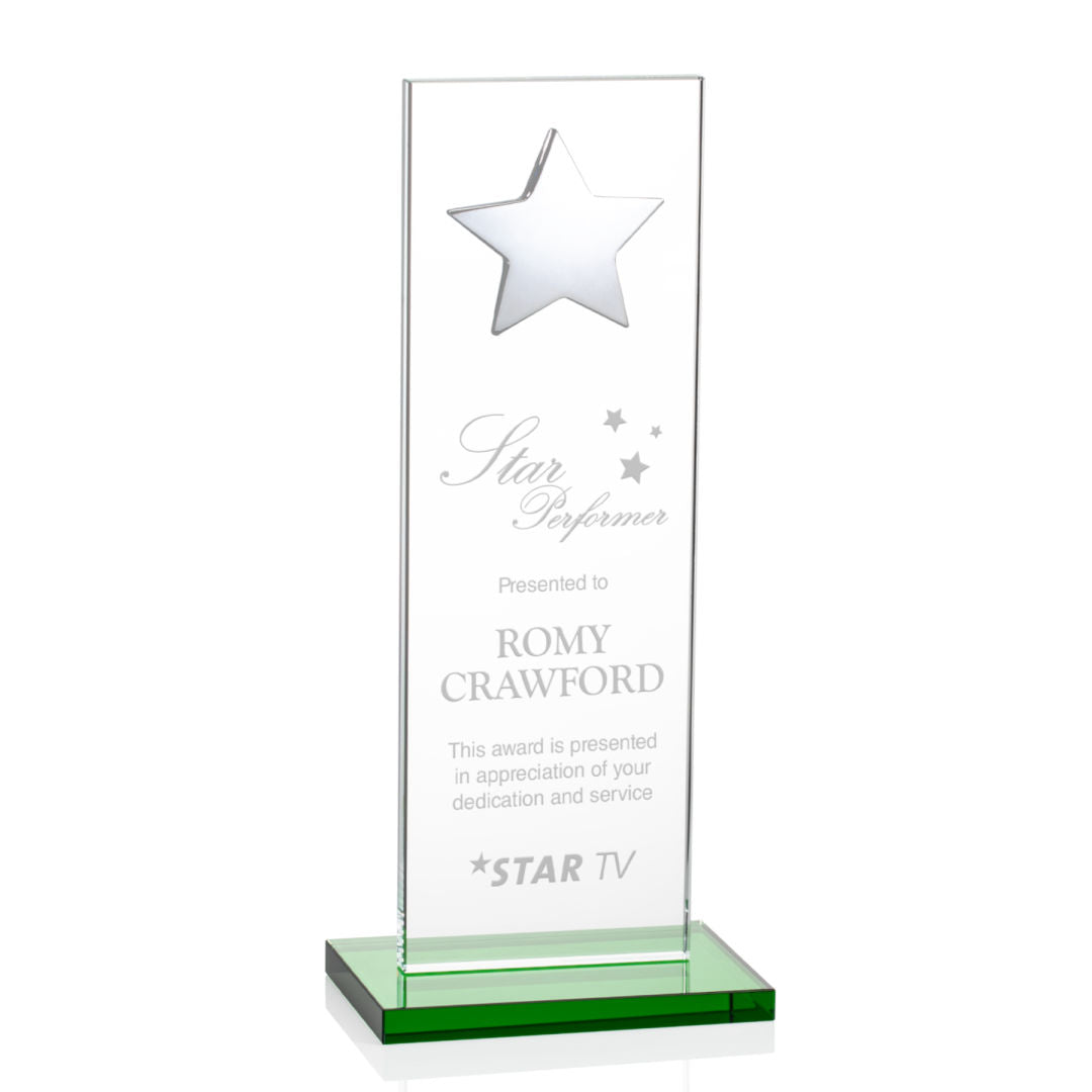 Dallas Star Award - Green/Silver — OPS5863-SG