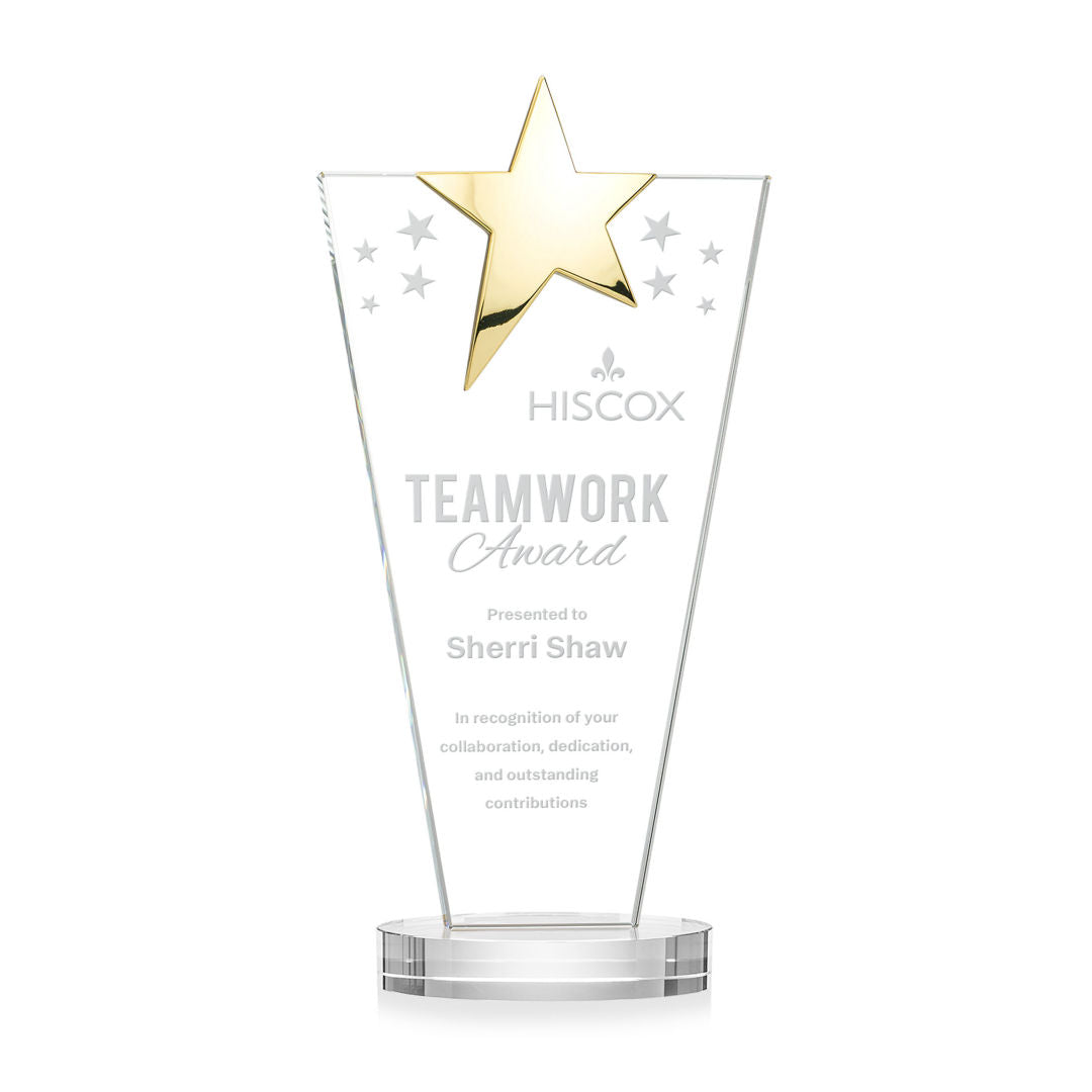 Mantella Gold Star Award - Clear — OPS5872-G