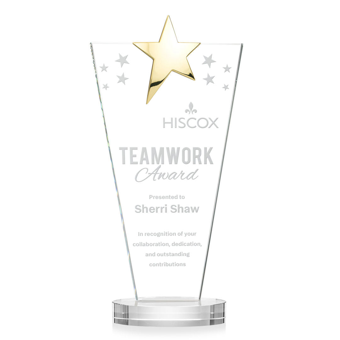 Mantella Gold Star Award - Clear — OPS5873-G