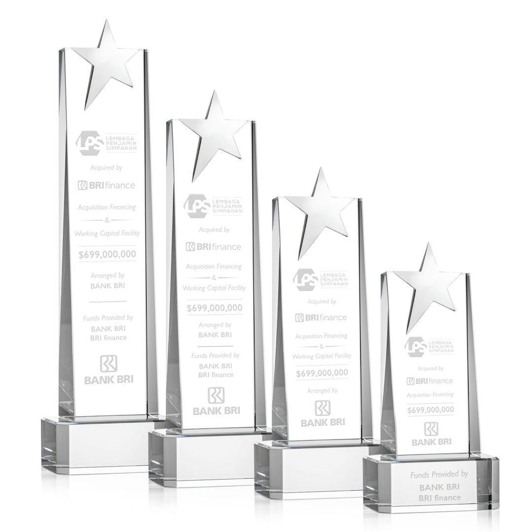 Fanshaw Silver Star Award on Base - Clear — OPS85-SC