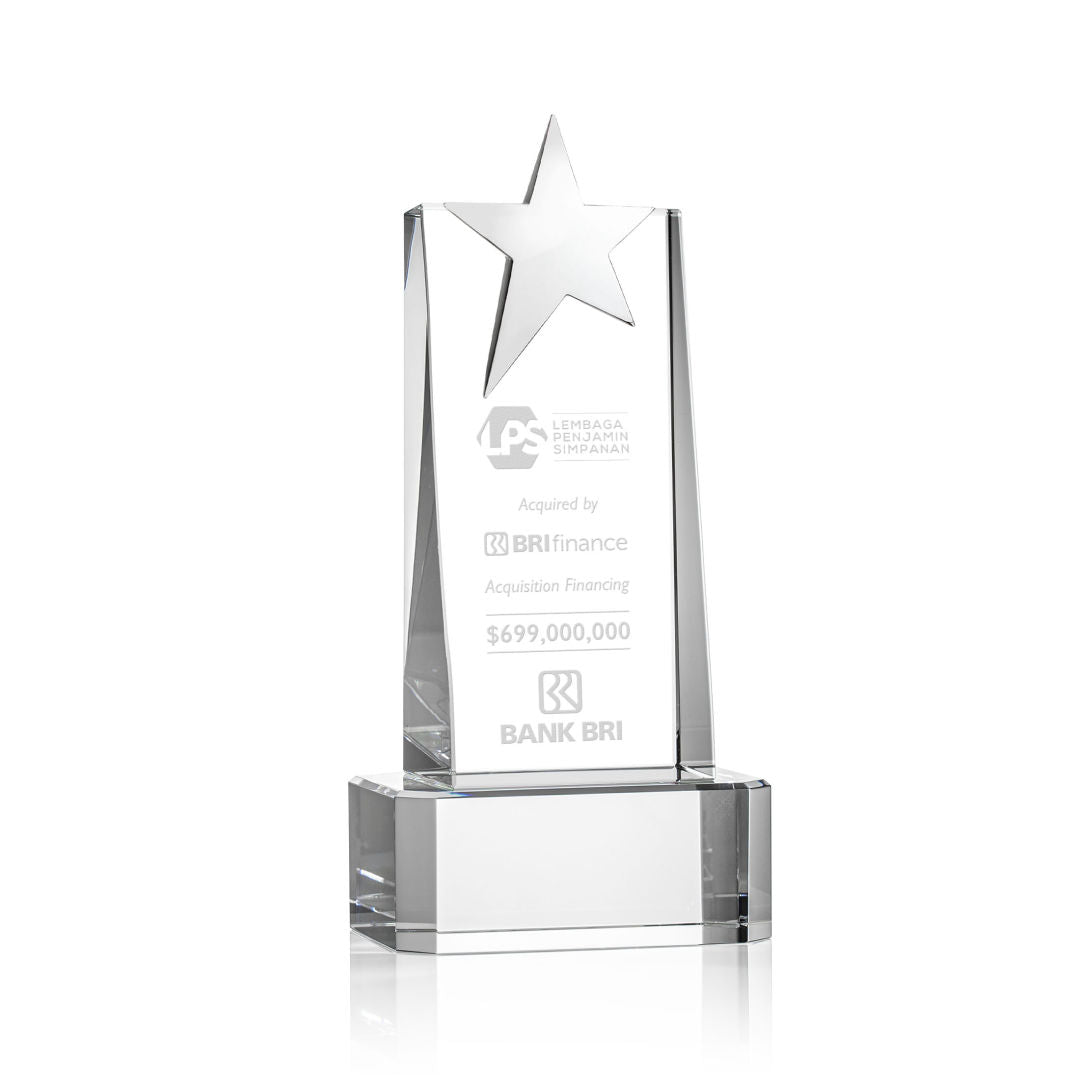 Fanshaw Silver Star Award on Base - Clear
