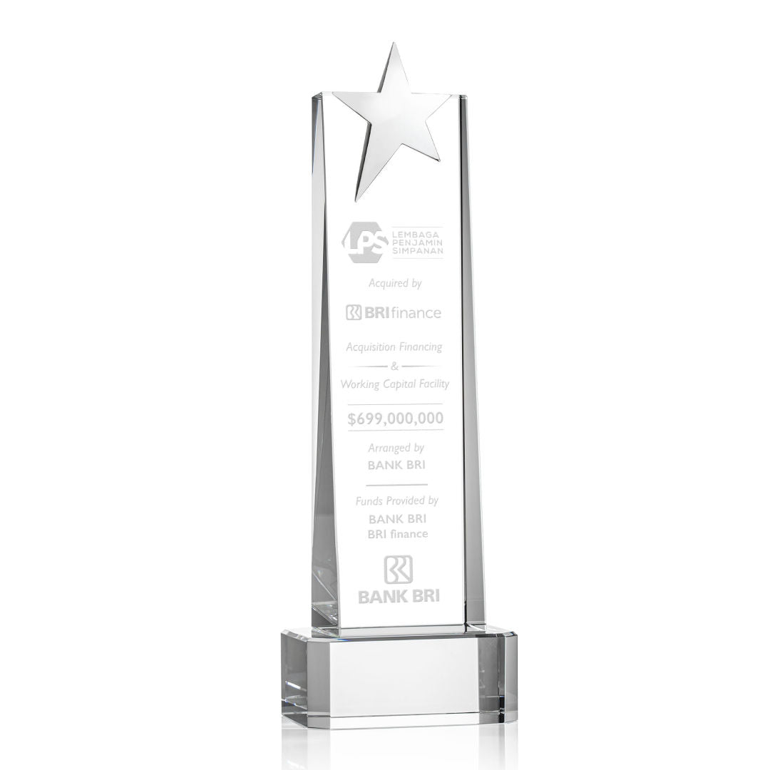 Fanshaw Silver Star Award on Base - Clear — OPS853-SC