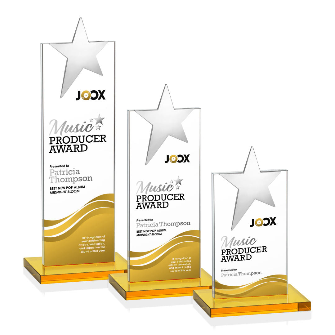 Bryanston Chrome Star VividPrint™ Award - Amber — OPSV21-CA
