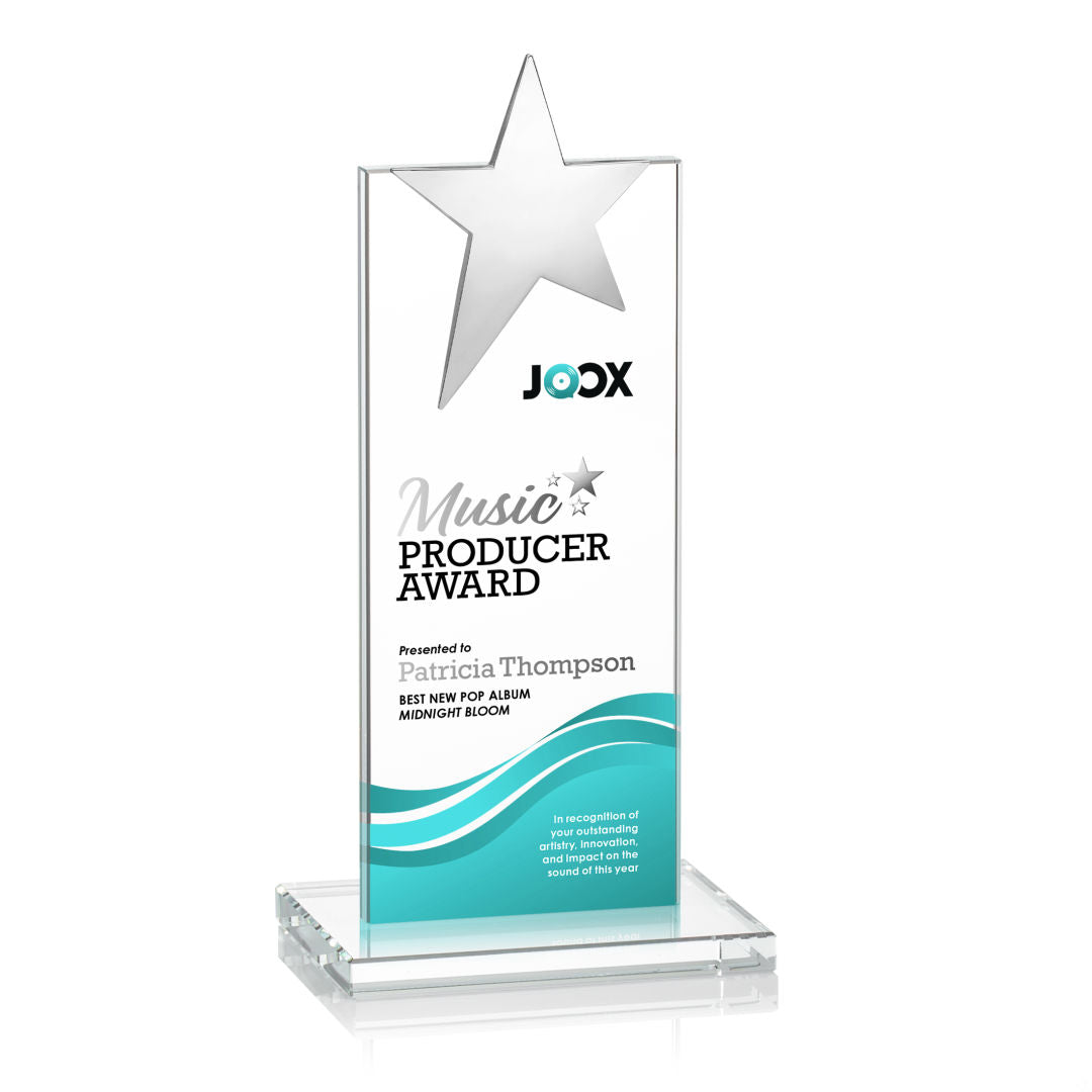 Bryanston Chrome Star VividPrint™ Award - Clear — OPSV212-C