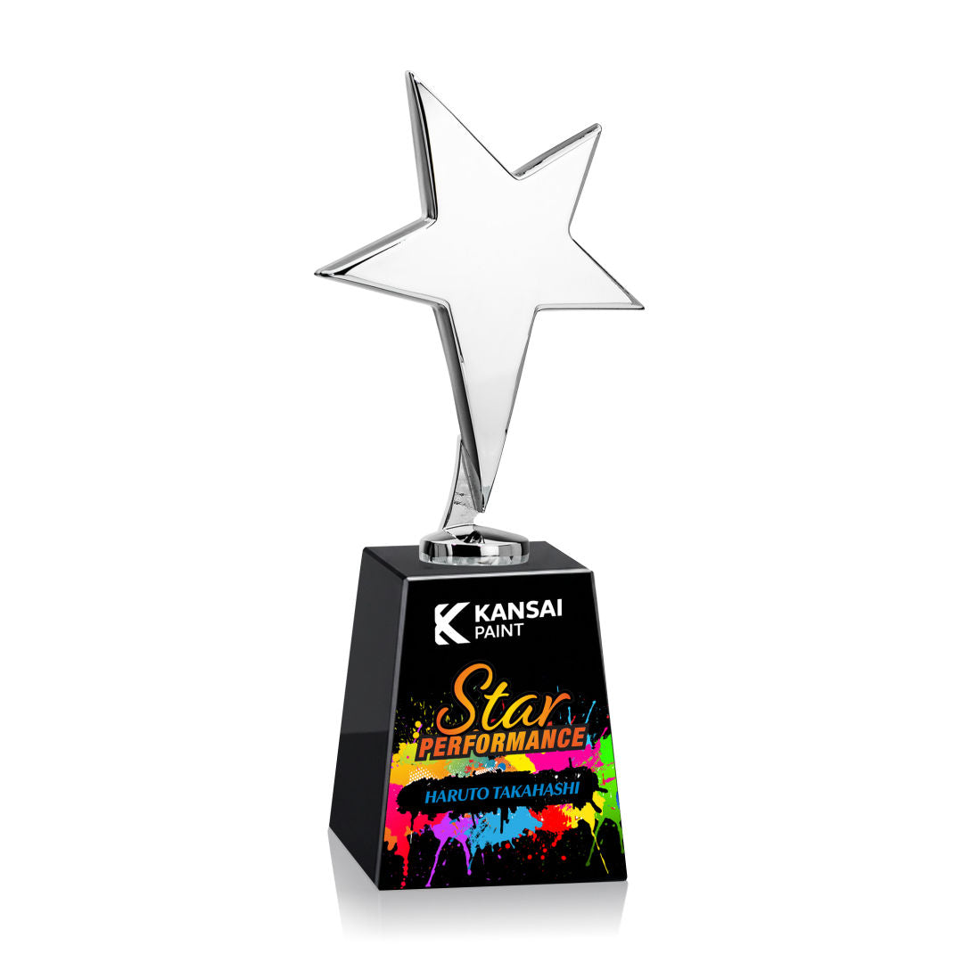 Tuscany Chrome Star VividPrint™ Award on Celestina - Black — OPSV3101-CCK