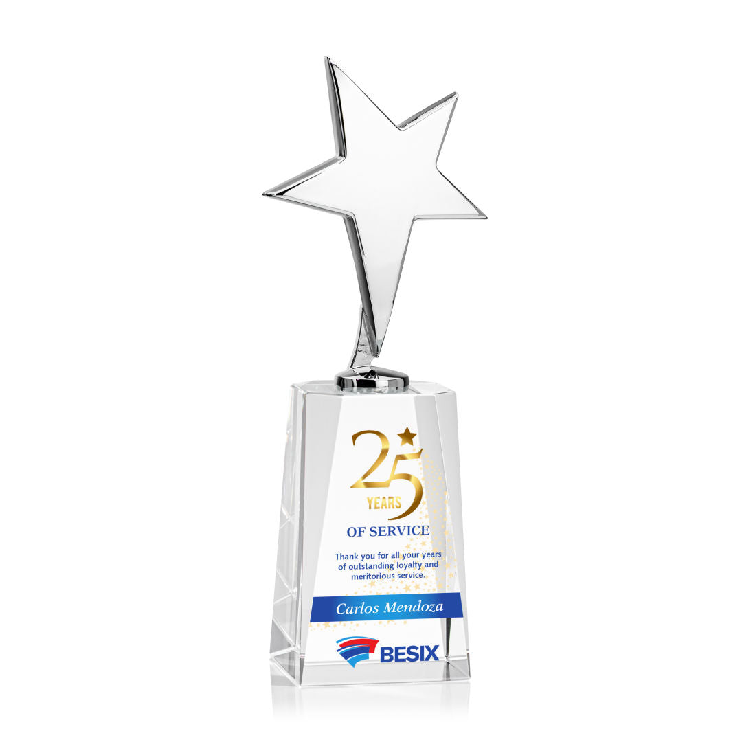 Tuscany Chrome VividPrint™ Award on Cairns Base - Clear — OPSV3101-CCN