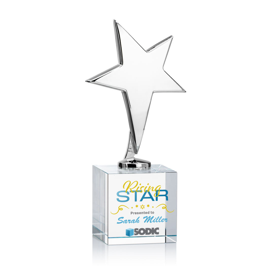 Tuscany Chrome Star VividPrint™ Award on Granby Base - Clear